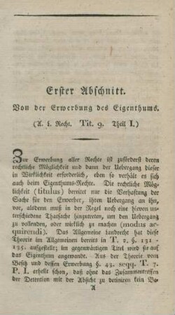 Erster Abschnitt. - Vierter Abschnitt.