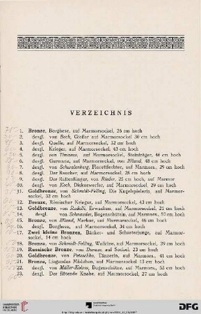 Verzeichnis (Nr. 1-1038)