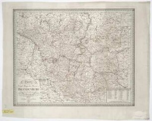 Karte von der preußischen Provinz Brandenburg, 1:625 000, Kupferstich, 1823