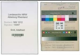 Entnazifizierung Adelheid Smit , geb. 02.10.1875 ()