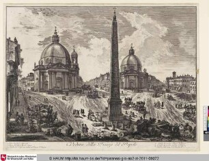 Veduta della Piazza del Popolo [Ansicht der Piazza del Popolo]