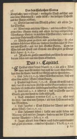 Das 21. Capittel.