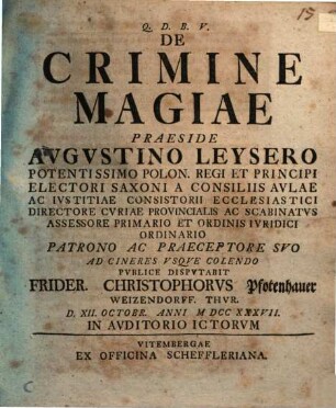 De crimine magiae