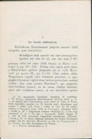 I. De libelli editionibus.