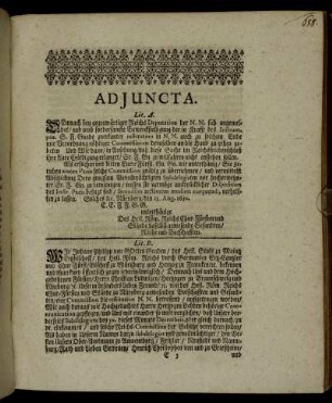 Adjuncta.