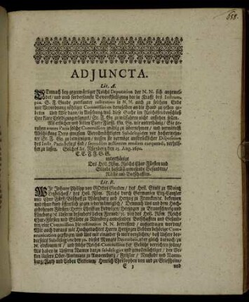 Adjuncta.