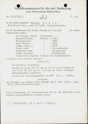 Klein, Werner