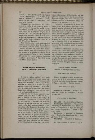 VII. Della Nobiltà Ferrarese sotto i Romani Pontefici