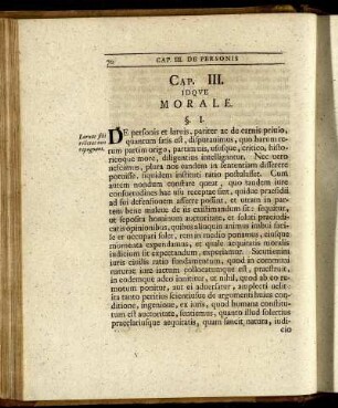 Cap. III. Idque Morale.