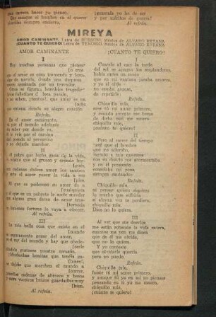 Amor caminante : Letra de Bussoni, música de Álvaro Retana