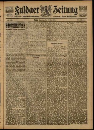 Zweite Ausgabe vom Samstag, den 09. Mai 1903.