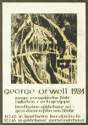 Plakatentwurf George Orwel 1984