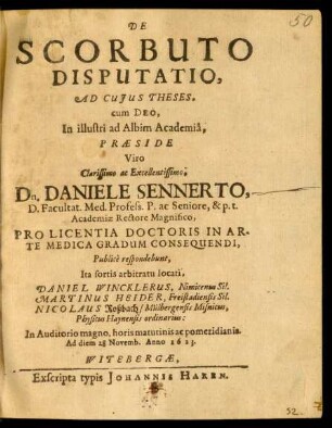 De Scorbuto Disputatio