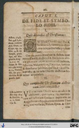 Caput I. De Fide Et Symbolo Fidei.