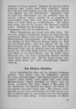 Von Räubern überfallen.