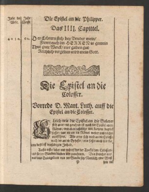 Die Epistel an die Colosser.