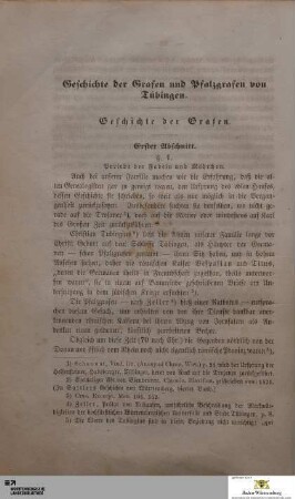 Geschichte der Grafen und Pfalzgrafen von Tübingen