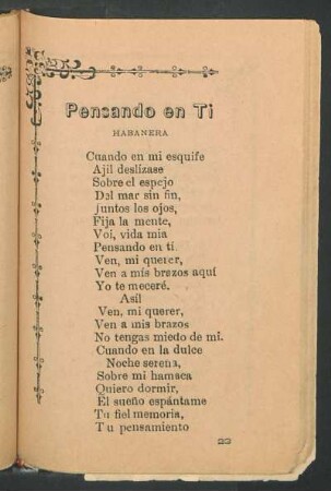 Pensando en tí : Habanera