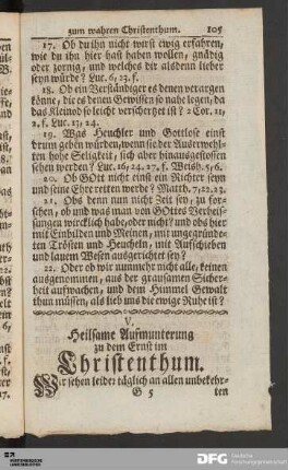 V. Heilsame Aufmunterung zu dem Ernst im Christenthum.