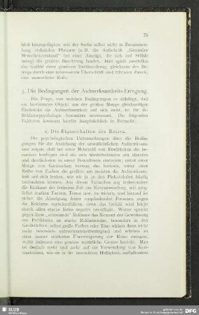 3. Die Bedingungen der Aufmerksamkeits-Erregung