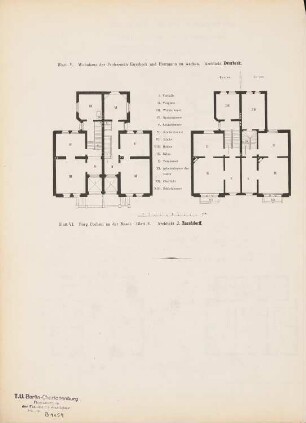 Grundrisse: Inhaltsverzeichnis, Grundrisse (aus: Architektonisches Skizzenbuch, H. 138/3, 1876)