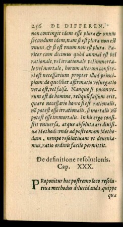 De definitione resolutionis. Cap. XXX.