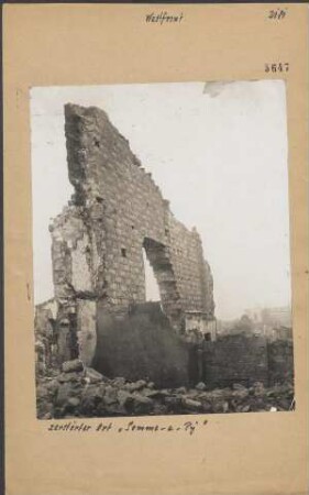 Zerstörter Ort "Somme - a- Py"