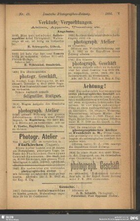Verkäufe, Verpachtungen