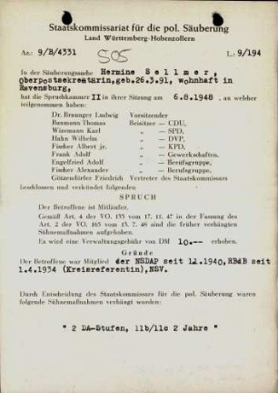 Sellmer, Hermine