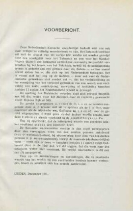 Voorbericht
