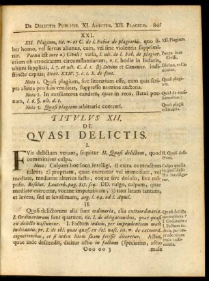 Titulus XII. De Quasi Delictis