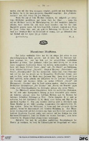 1: Mannheimer Musikleben