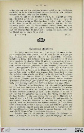 1: Mannheimer Musikleben