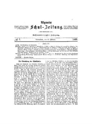 Die Einrichtung der Schulhäuser