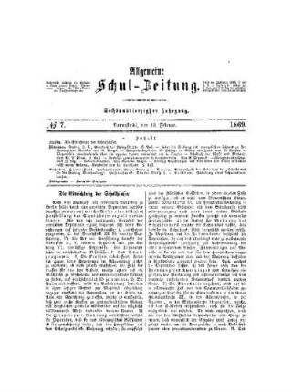 Die Einrichtung der Schulhäuser