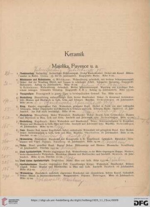 Keramik (Nr. 1-180)