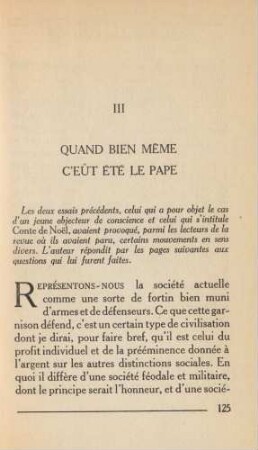 III Quand Bien Même C'Eût Été Le Pape