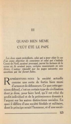 III Quand Bien Même C'Eût Été Le Pape