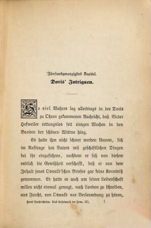 Das Geheimniß der Frau : Roman, 3. Band