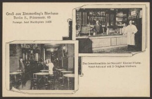 Ansichtskarte "Zimmerling‘s Bierhaus", Prinzenstraße 85