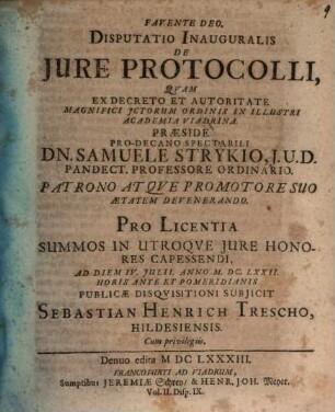 De iure protocolli