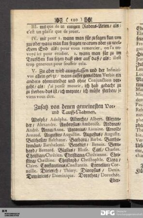 Zusatz von denen gemeinesten Vor- und Tauff-Nahmen.