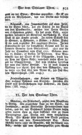 VI. Vor dem Stralauer Thore