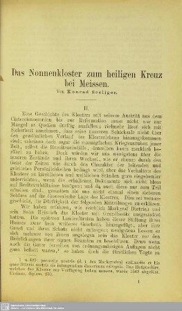 Das Nonnenkloster zum heiligen Kreuz bei Meißen