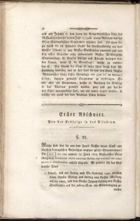 Erster Abschnitt. Von der Erbfolge in das Allodium.