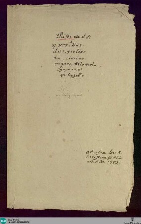 Masses - Don Mus.Ms. 1318 : V (4), orch, org; D