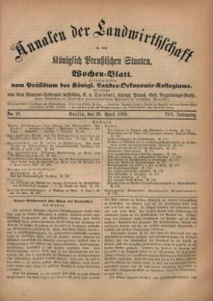 No. 18. Berlin, den 29. April 1868. VIII. Jahrgang.