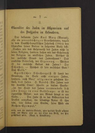 II. Charakter des Juden im Allgemeinen und des Preßjuden im Besonderen.