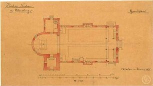 Klumpp, Karl F. A.; Ottmaring; Kirchen-Neubau - Grundriss