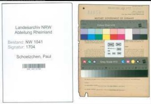 Entnazifizierung Paul Schoelzchen , geb. 29.03.1900 (Lehrer)